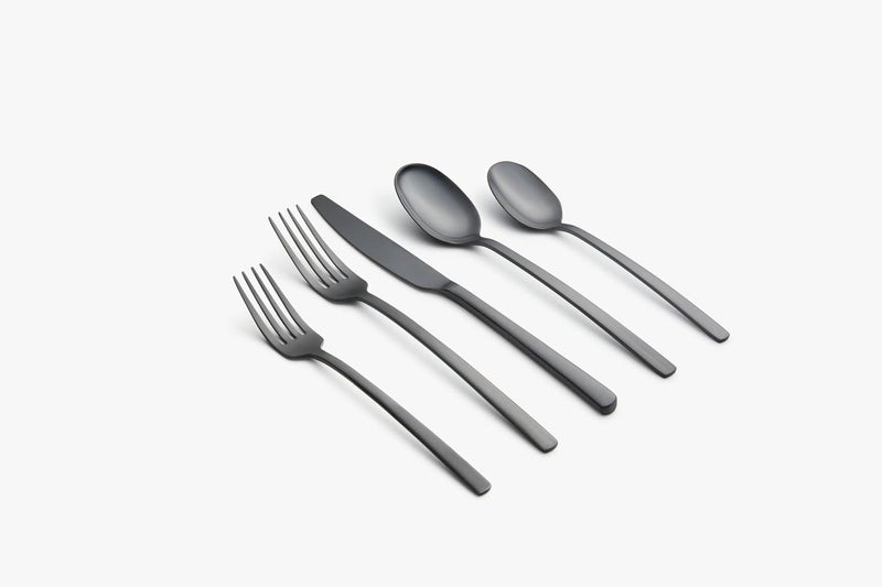 Cambridge 286620HGY12X Beacon Black Satin 20-Piece Flatware Set - Image 3